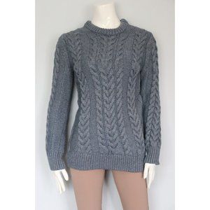 Theory Gray Cable Knit Sweater